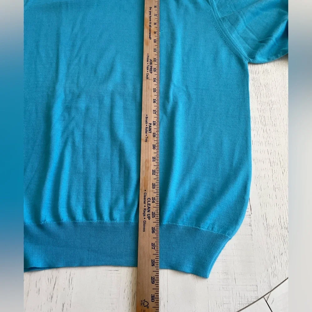 Men’s Sweater De Blasio (Turkey) Teal Size Large - Picture 7 of 8